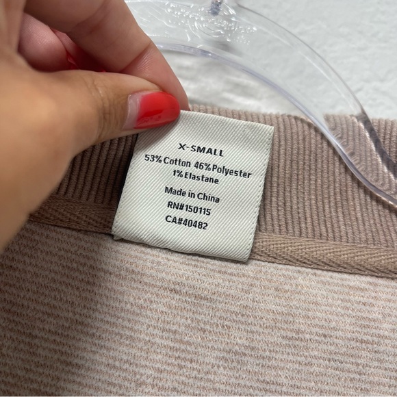 Varley Yates Half Zip Sweatshirt Taupe Marl Size XS - Picture 3 of 5